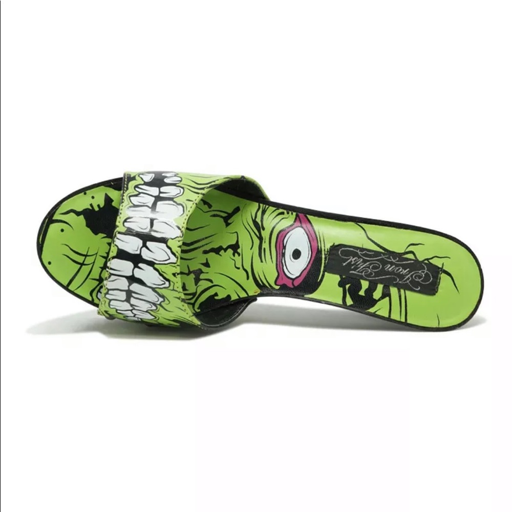 Iron Fist Green and Black Zombie Heels - Picture 13 of 13